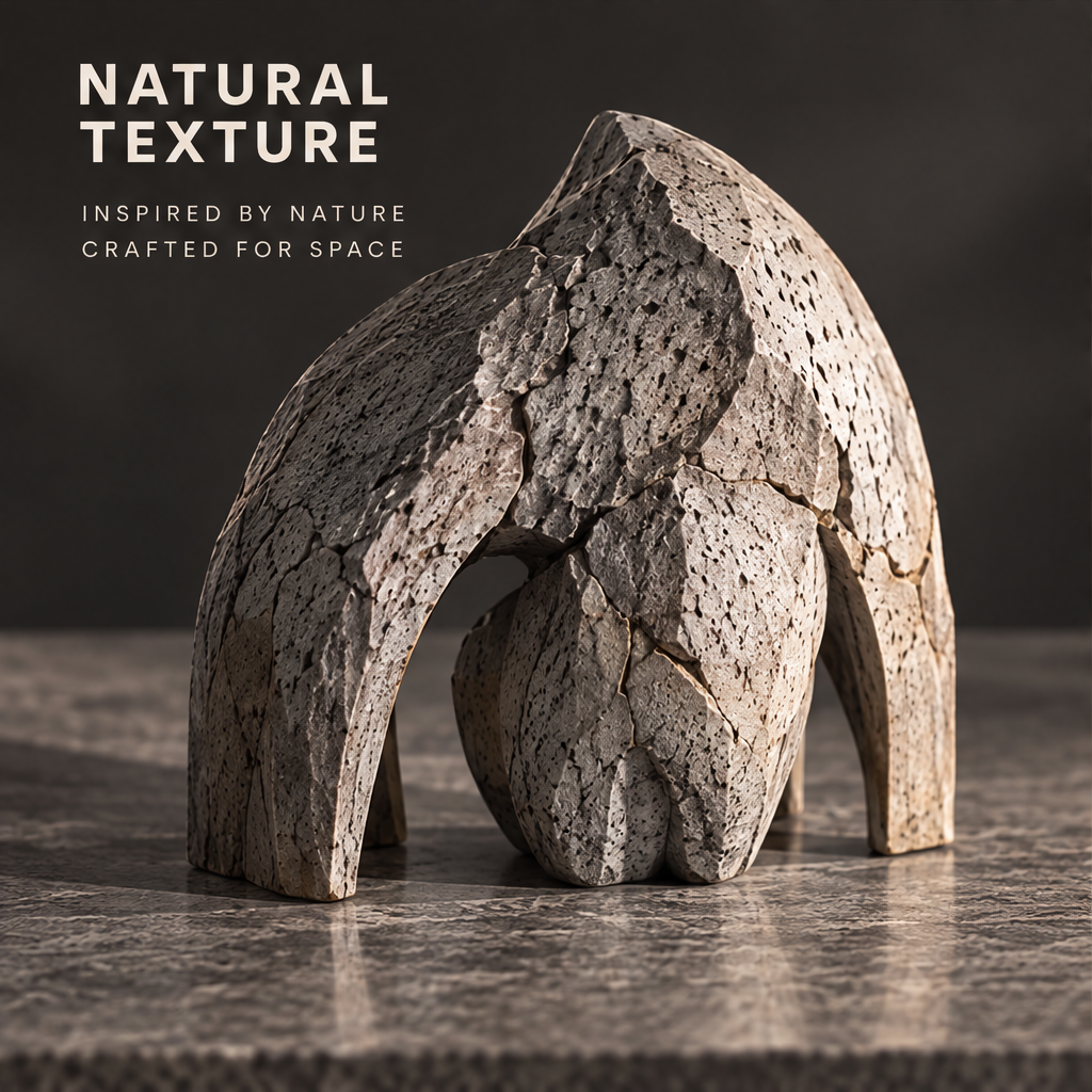 Sculpted Presence sculpture side angle in directional light — art in every angle, sophisticated form, timeless appeal